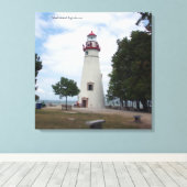 Marblehead Lighthouse canvas pring Afdruk (Insitu (Houten vloer))