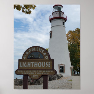 Marblehead Lighthouse in Marblehead, OH gemaakt op Poster