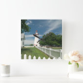 Marblehead Lighthouse in Northwest Ohio Vierkante Klok (Huis)