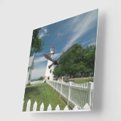 Marblehead Lighthouse in Northwest Ohio Vierkante Klok (Hoek)