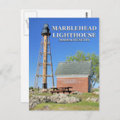 Marblehead Lighthouse, Massachusetts Briefkaart (Voorkant / Achterkant)