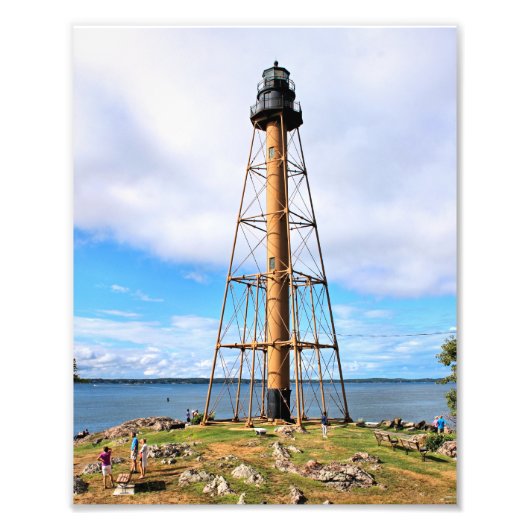 Marblehead Lighthouse, Massachusetts Photo Print Foto Afdruk (Voorkant)