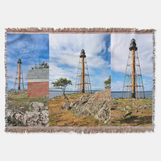 Marblehead Lighthouse, Massachusetts Throw Blanket Deken (Voorkant)