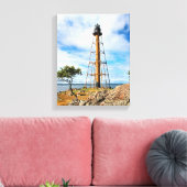 Marblehead Lighthouse Massachusetts Wrapped Canvas (Insitu (Woonkamer))