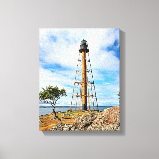 Marblehead Lighthouse Massachusetts Wrapped Canvas (Voorkant)