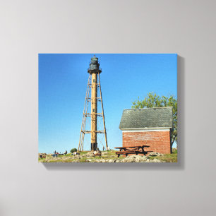 Marblehead Lighthouse Massachusetts Wrapped Canvas Afdruk
