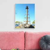 Marblehead Lighthouse Massachusetts Wrapped Canvas Afdruk (Insitu (Woonkamer))