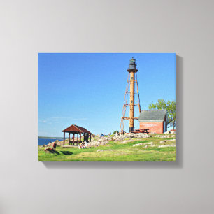 Marblehead Lighthouse Massachusetts Wrapped Canvas Afdruk