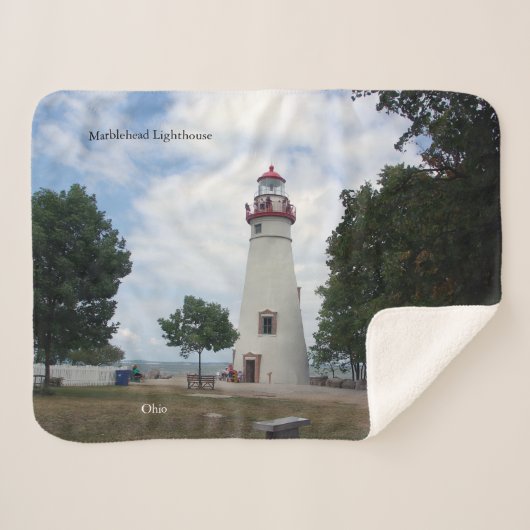 Marblehead Lighthouse sherpa blanket Deken (Voorkant (horizontaal))