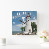 Marblehead Lighthouse Vierkante Klok (Huis)