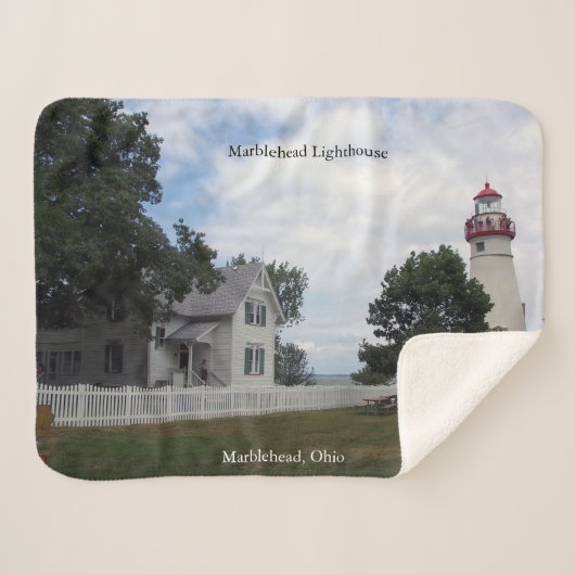Marblehead Lighthouse wide sherpa blanket Deken (Voorkant (horizontaal))