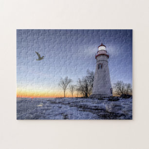 Marblehead Lighthouse Winter Sunrise Legpuzzel