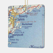 Marblehead MA  Map Keramisch Ornament (Links)