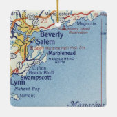 Marblehead MA  Map Keramisch Ornament (Achterkant)