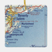 Marblehead MA  Map Keramisch Ornament (Voorkant)
