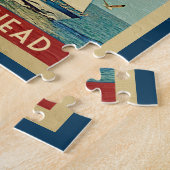 Marblehead Sailboot Vintage Travel Massachusetts Legpuzzel (Zijkant)