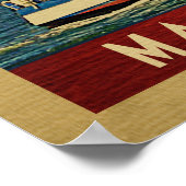 Marblehead Sailboot Vintage Travel Massachusetts Poster (Hoek)