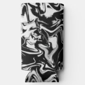 Marbleized Black en White Modern Abstract kunstwer (Achterkant)