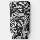 Marbleized Black en White Modern Abstract kunstwer (Voorkant)