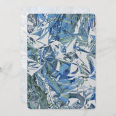 Marbleized Blue Hydrangea and Muscari Metallic Feestdagenkaart (Voorkant / Achterkant)