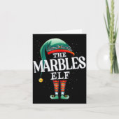 Marbles Elf Christmas Group Xmas Pajama Party Kaart (Voorkant)