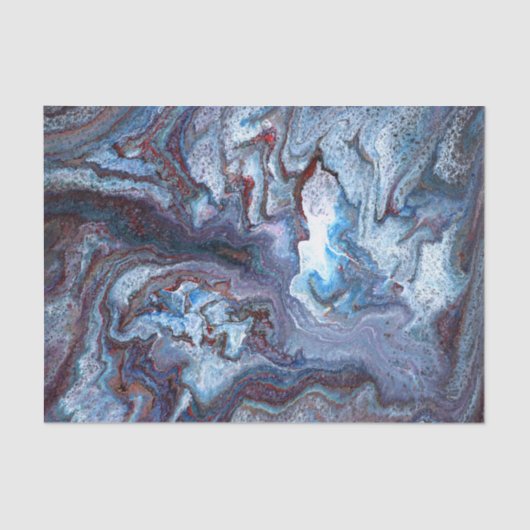 Marbling Blue Tissuepapier (Voorkant)