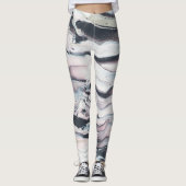 Marbling V Crop Leggings (Voorkant)