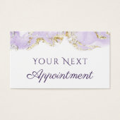 marbrage lavande carte de rendez-vous (Devant)