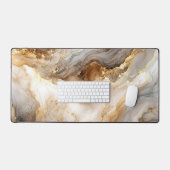 Marbre abstrait blanc et or ivoire (Clavier et souris)
