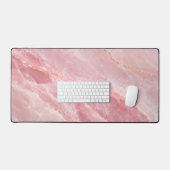 Marbre Abstrait en Quartz Rose Luxueux (Clavier et souris)