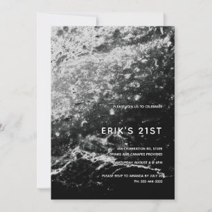 Marbre Abstrait moderne Invitation 21e anniversair