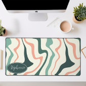 Marbre Abstrait Rétro Rose Et Monnaie