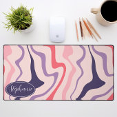 Marbre Abstrait Rétro Rose Et Violet