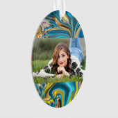 marbre abstrait tourbillons jaune turquoise bleu t (devant)