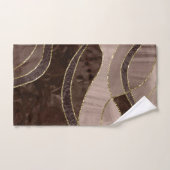 Marbre Agate Or Glam 4 - paysage (Serviette à main)