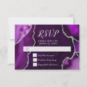 Marbre Agate Violet et Argent RSVP (Devant)