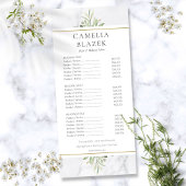 Marbre Aquarelle Vert Salon Service Menu