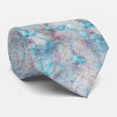 MARBRE ART DÉCO AQUA BLEU SWIRL CRAVATE ABSTRAITE (Roulé)
