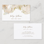 marbre beige carte de visite (Devant / Derrière)