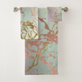 Marbre beige élégant | Mint Sage Green Rose Gold (En situation)