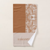 Marbre Beige Et Crème Nom géométrique (Serviette à main)