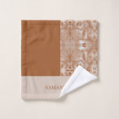 Marbre Beige Et Crème Nom géométrique (Gant de toilette)