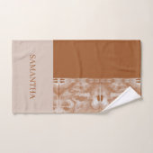 Marbre Beige Et Crème Nom géométrique (Serviette à main)