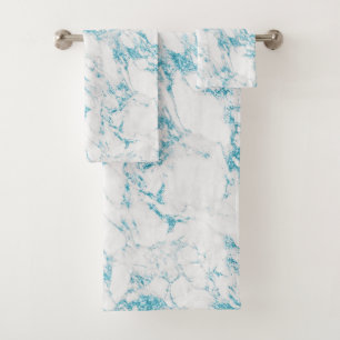 Marbre blanc à huile moderne Baby Blue Pastel Part