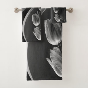 Marbre blanc avec Tulipes grises sous-exposées