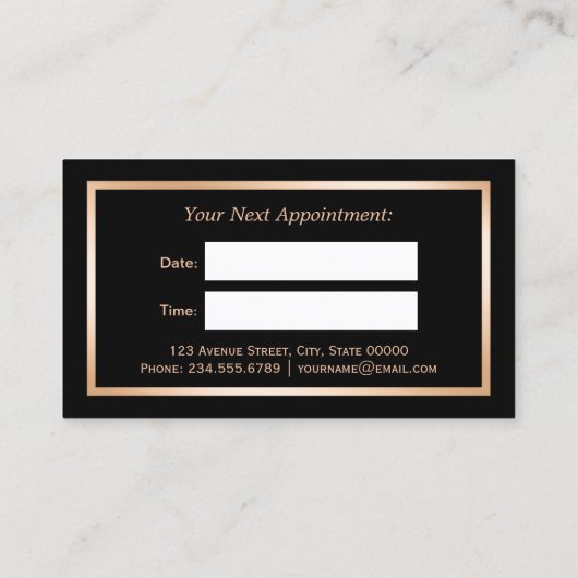 Marbre blanc Beauté Salon Coiffeur Rendez-vous (Dos)