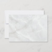 Marbre blanc bleu de la marine Carte de remercieme (Dos)