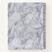 Marbre blanc Carnet spiral (Dos)