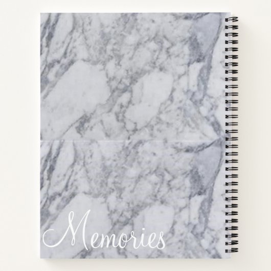 Marbre blanc Carnet spiral (Dos)