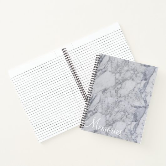 Marbre blanc Carnet spiral (Intérieur)